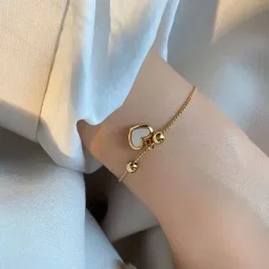 None Jewelry New 8k Gold Plated Heart Bracelet Poshmark